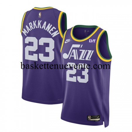 Maillot Basket Utah Jazz Lauri Markkanen 23 Nike 2023-2024 Classic Edition Violet Swingman - Homme